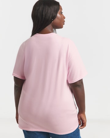 Simply Be Pink Aloha Slogan T-Shirt