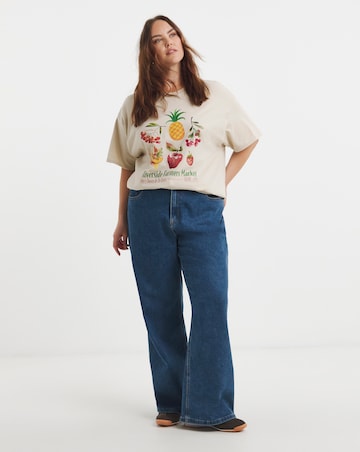 Simply Be Sand Farmers Market Fruit Slogan T-Shirt