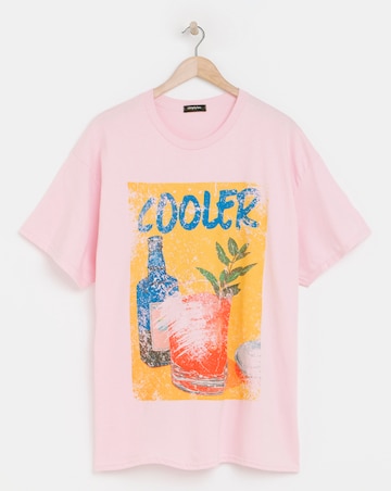 Simply Be Pink Cooler Cocktail Graphic T-Shirt