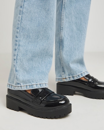 Dallas Chunky Penny Loafer - Wide Fit (E)