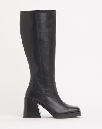 Gingerly Leather Platform Knee High Boots - Extra Wide Fit (EEE) & Standard Calf
