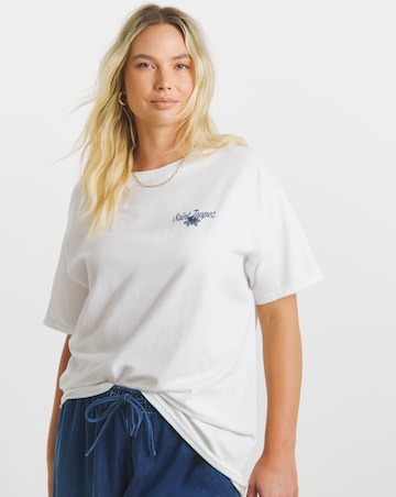 White Saint Tropez Back Graphic T-Shirt