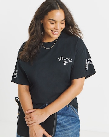 Black Paris Graphic T-Shirt