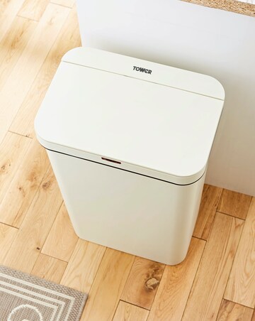 Tower 50L Rectangular Sensor Bin Cream