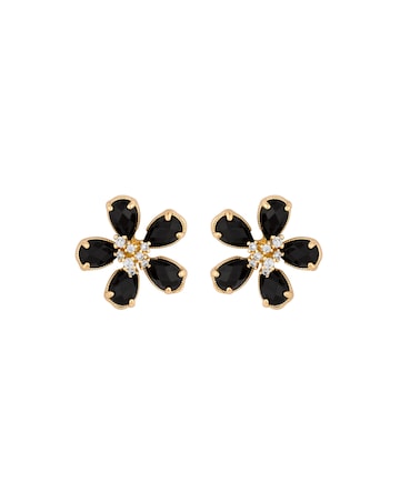 Jon Richard Jet Floral Studs