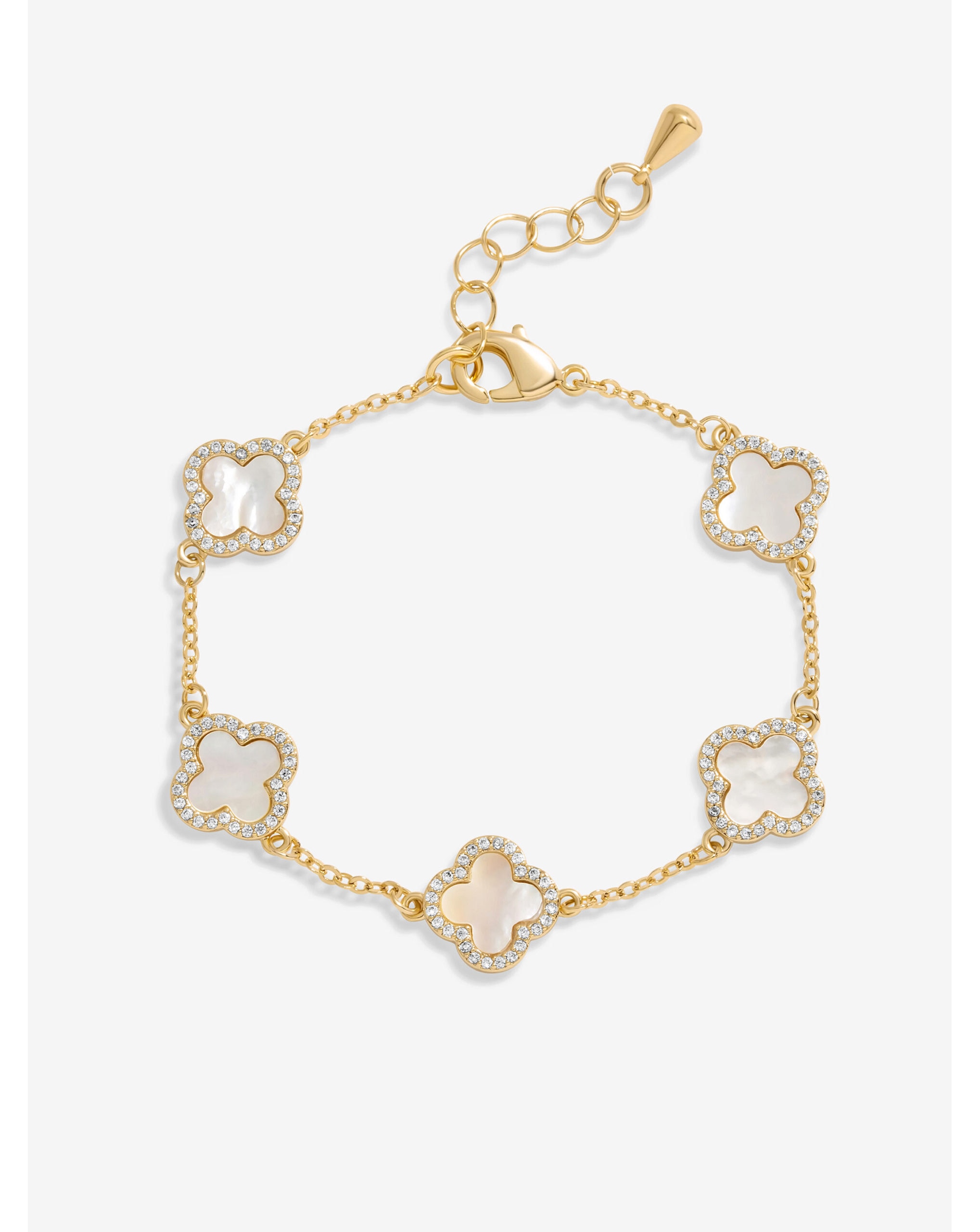 Jon Richard MOP Clover Bracelet