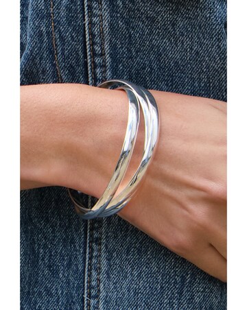Jon Richard Silver Interlock Bangles