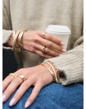 Jon Richard Gold Interlock Bangles