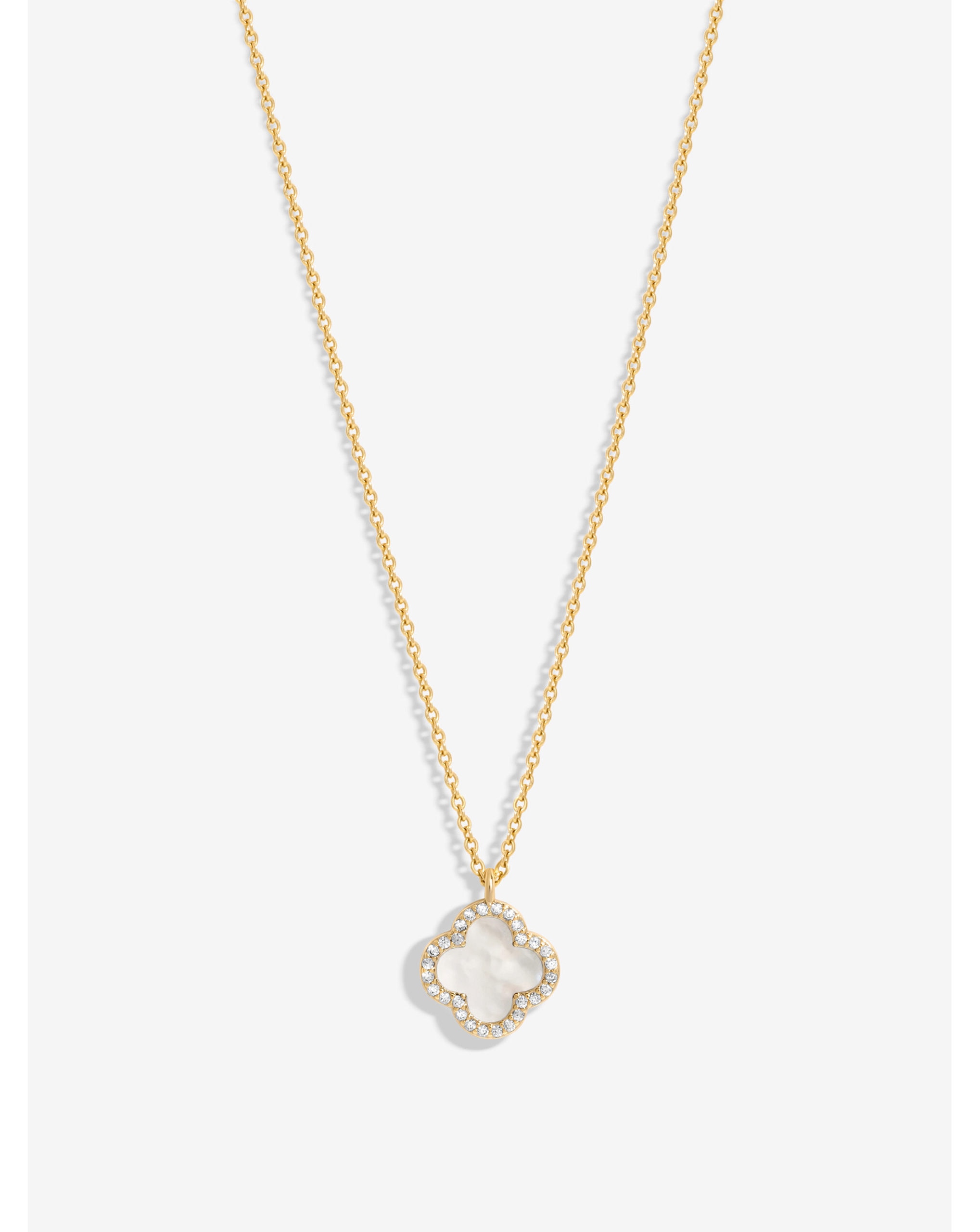 Jon Richard MOP Clover Pendant Necklace