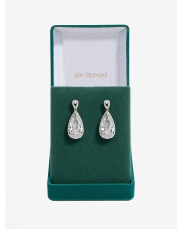 Jon Richard Cubic Zirconia Pear Drop Earrings