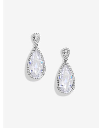 Jon Richard Cubic Zirconia Pear Drop Earrings
