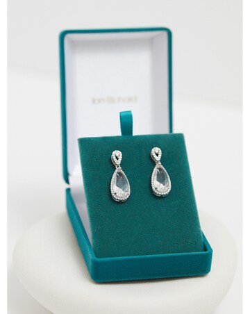 Jon Richard Cubic Zirconia Pear Drop Earrings