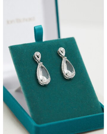 Jon Richard Cubic Zirconia Pear Drop Earrings