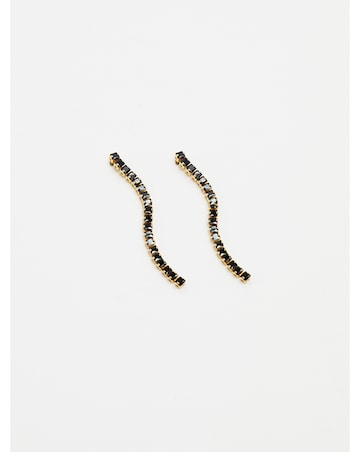 Inicio Jet Linear Earrings - Gift Pouch