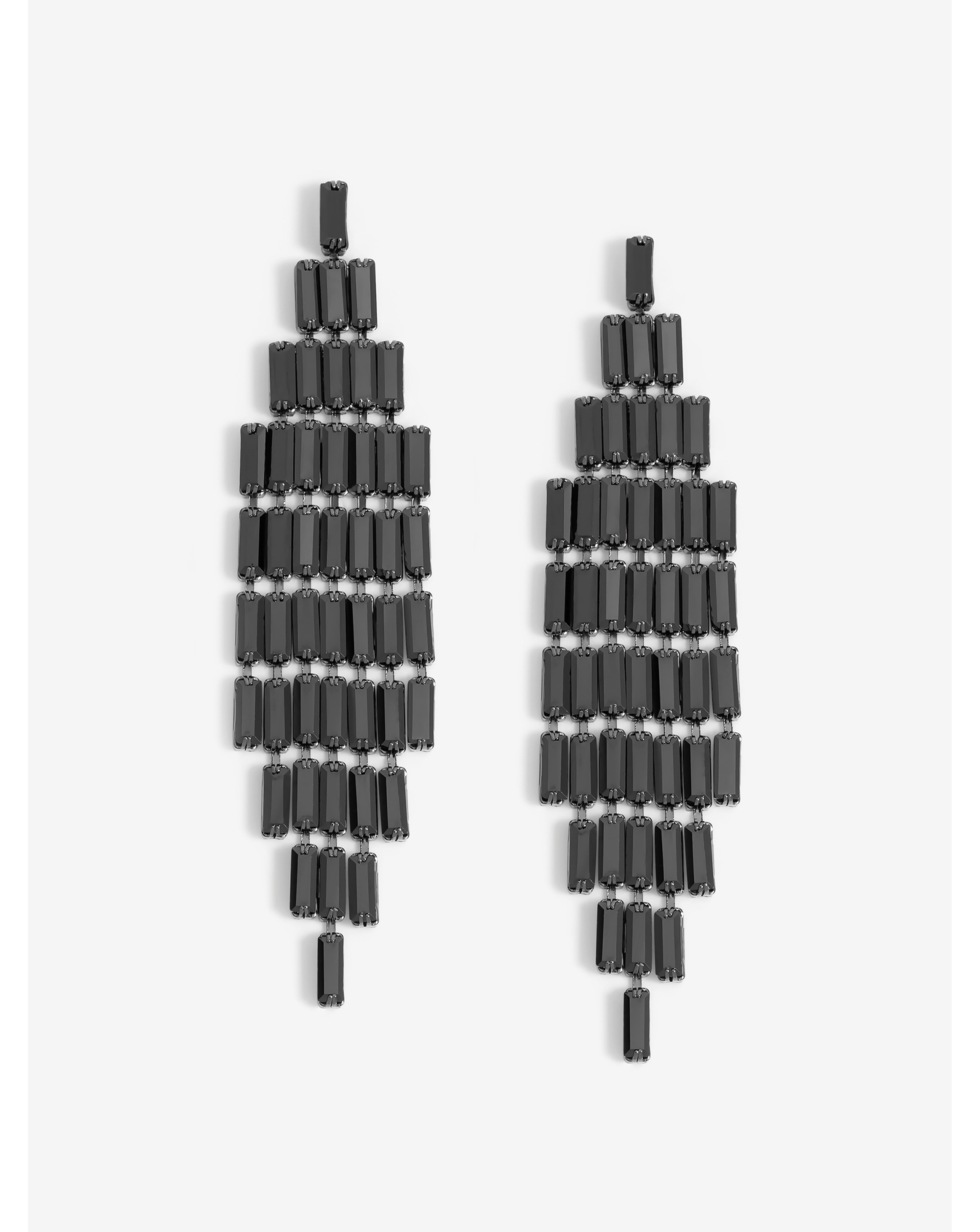 Jon Richard Jet Statement Earrings