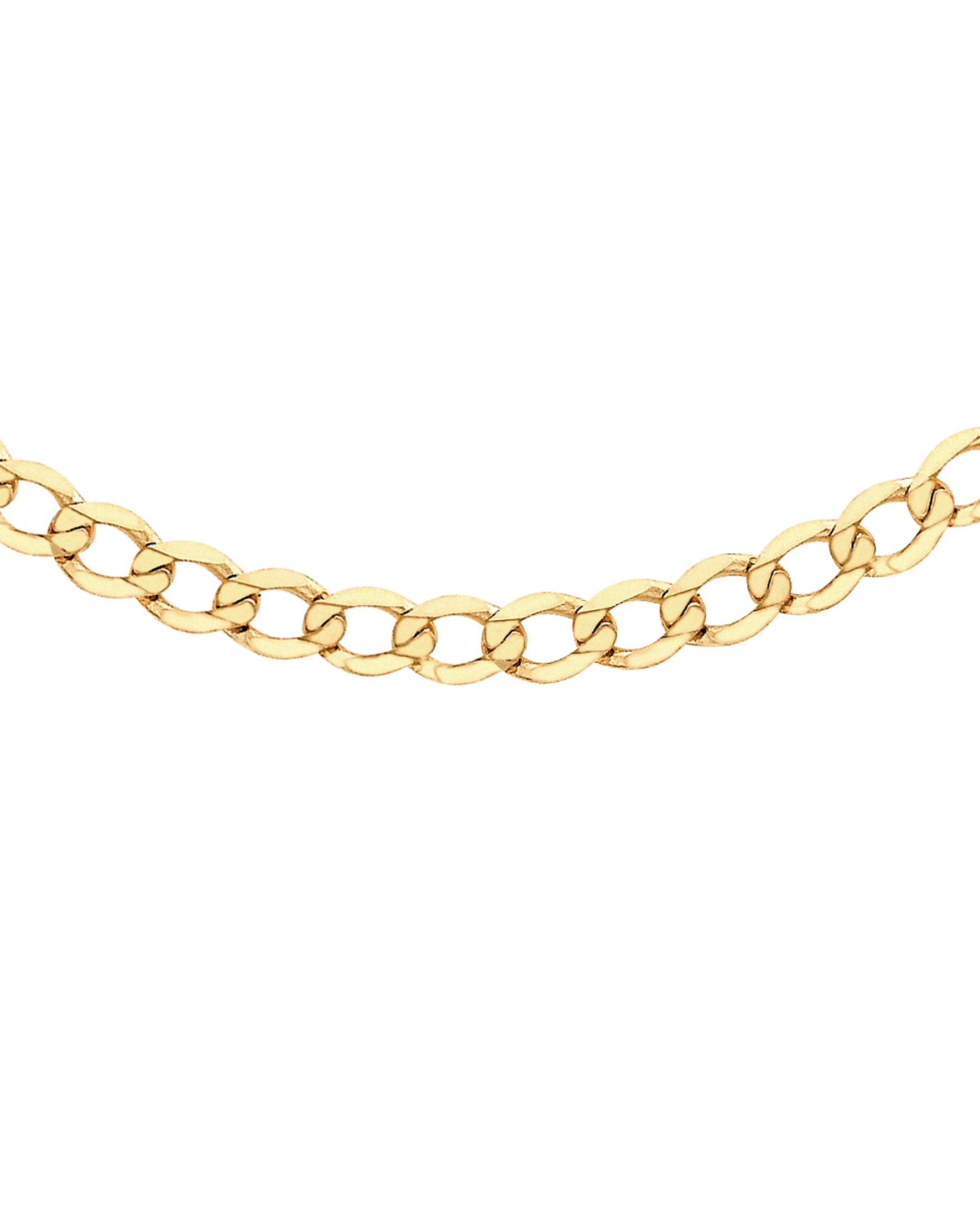 9 Carat Gold Flat Curb Chain