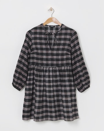 Brushed Check Smock Dress