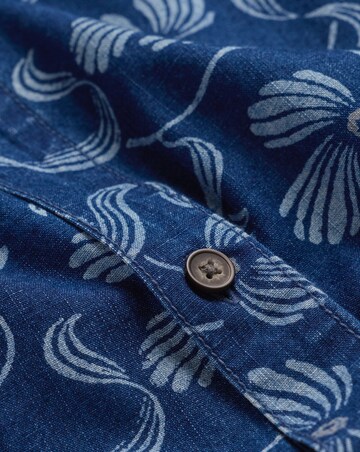 FatFace Hibiscus Print Shirt (Regular & Tall) - Indigo