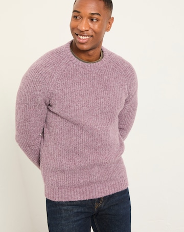 FatFace Sefton Knitted Crew Neck Jumper (Regular & Tall) - Purple