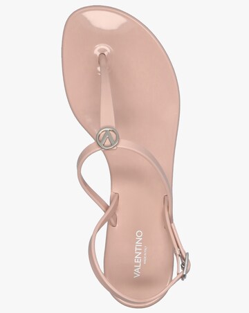 Valentino Bags Jally Pink Toe Post Logo Sandals