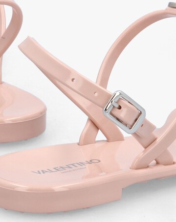 Valentino Bags Jally Pink Toe Post Logo Sandals