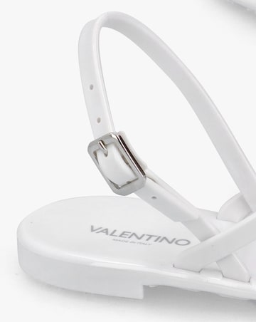 Valentino Bags Jally White Toe Post Logo Sandals