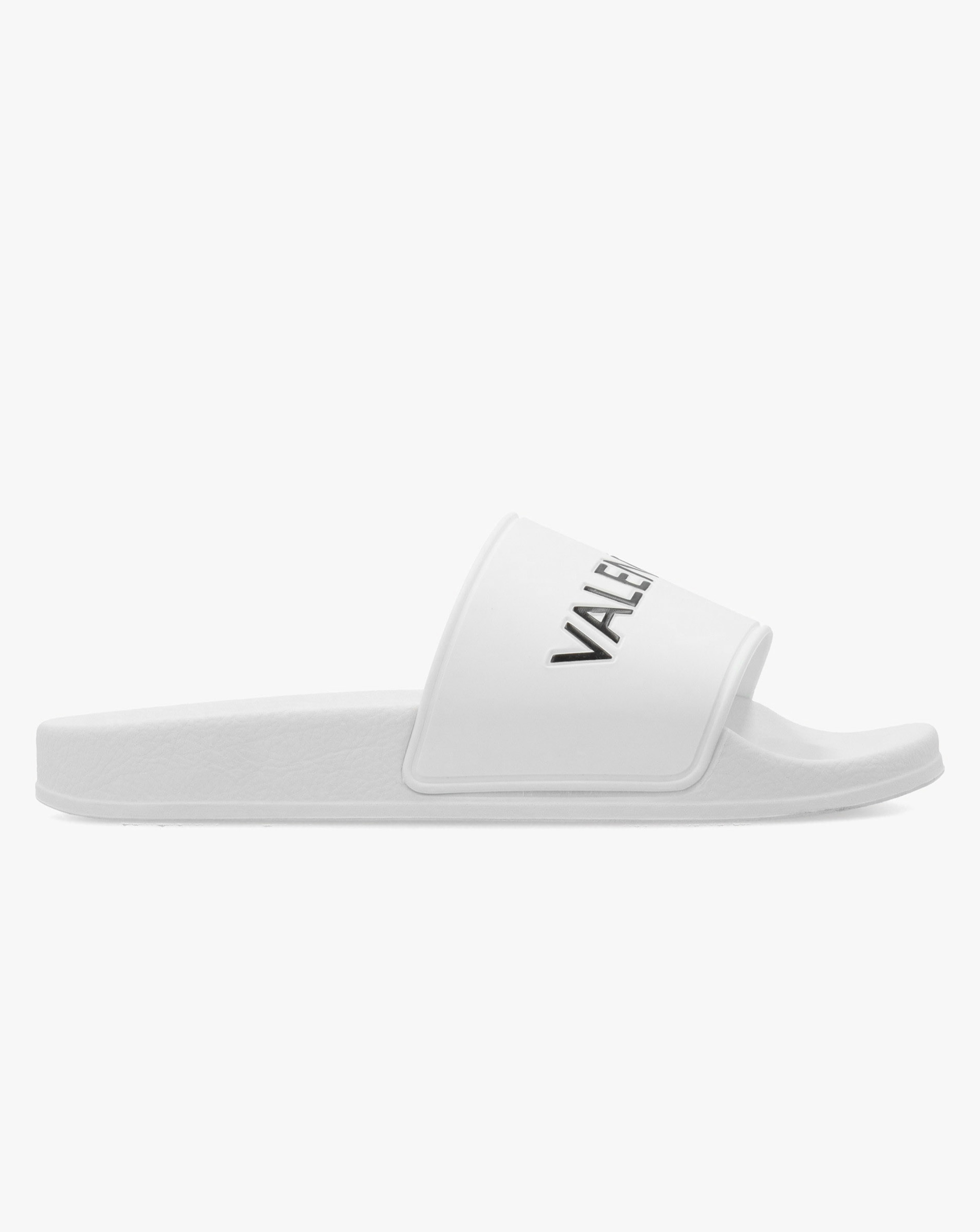 New In - Valentino Bags Giada White Logo Sliders