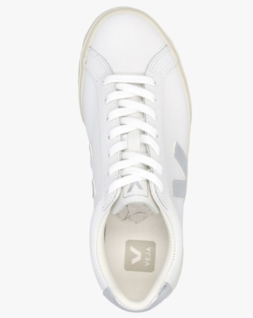 Veja Esplar Logo Extra White Silver Leather Trainers