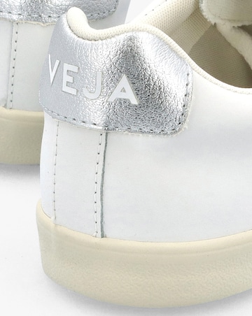 Veja Esplar Logo Extra White Silver Leather Trainers
