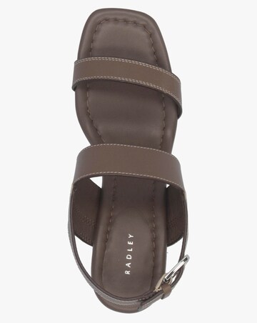 Radley The Goldborne Acorn Leather Block Heel Sandals Standard Fit