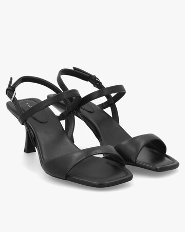 Radley Meadow Road Black Leather Heeled Sandals Standard Fit