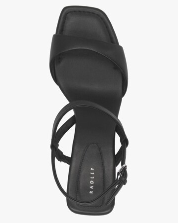 Radley Meadow Road Black Leather Heeled Sandals Standard Fit