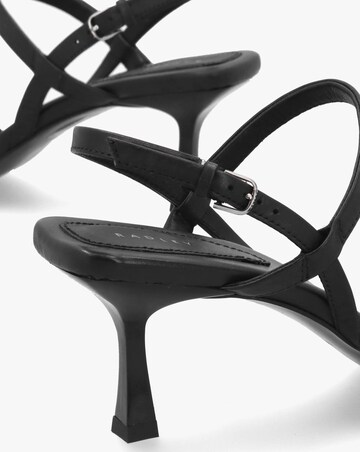 Radley Meadow Road Black Leather Heeled Sandals Standard Fit