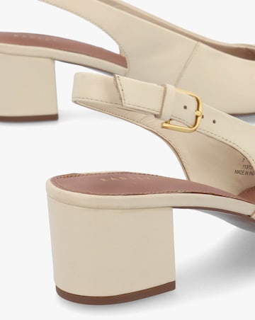 Radley Bliss Crescent Salt White Leather Block Heeled Sling Backs Standard Fit
