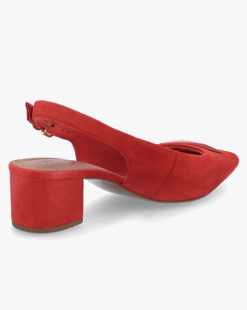 Radley Bliss Crescent Flame Suede Block Heeled Sling Backs Standard Fit