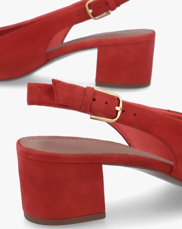 Radley Bliss Crescent Flame Suede Block Heeled Sling Backs Standard Fit