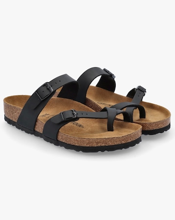 Birkenstock Mayari Black Birko-Flor Thong Sandals Standard Fit