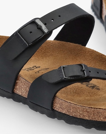Birkenstock Mayari Black Birko-Flor Thong Sandals Standard Fit