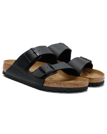 Birkenstock Arizona Black Birko-Flor Two Bar Mules Standard Fit