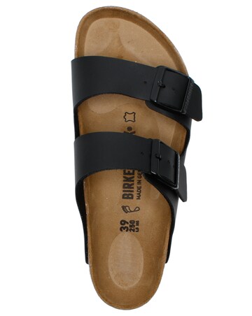 Birkenstock Arizona Black Birko-Flor Two Bar Mules Standard Fit