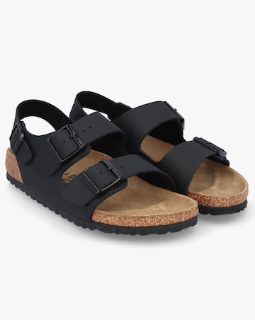 Birkenstock Milano Black Birko-Flor Sandals Narrow Width