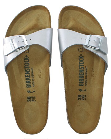Birkenstock Madrid Silver Birko Flor Mules Narrow Width