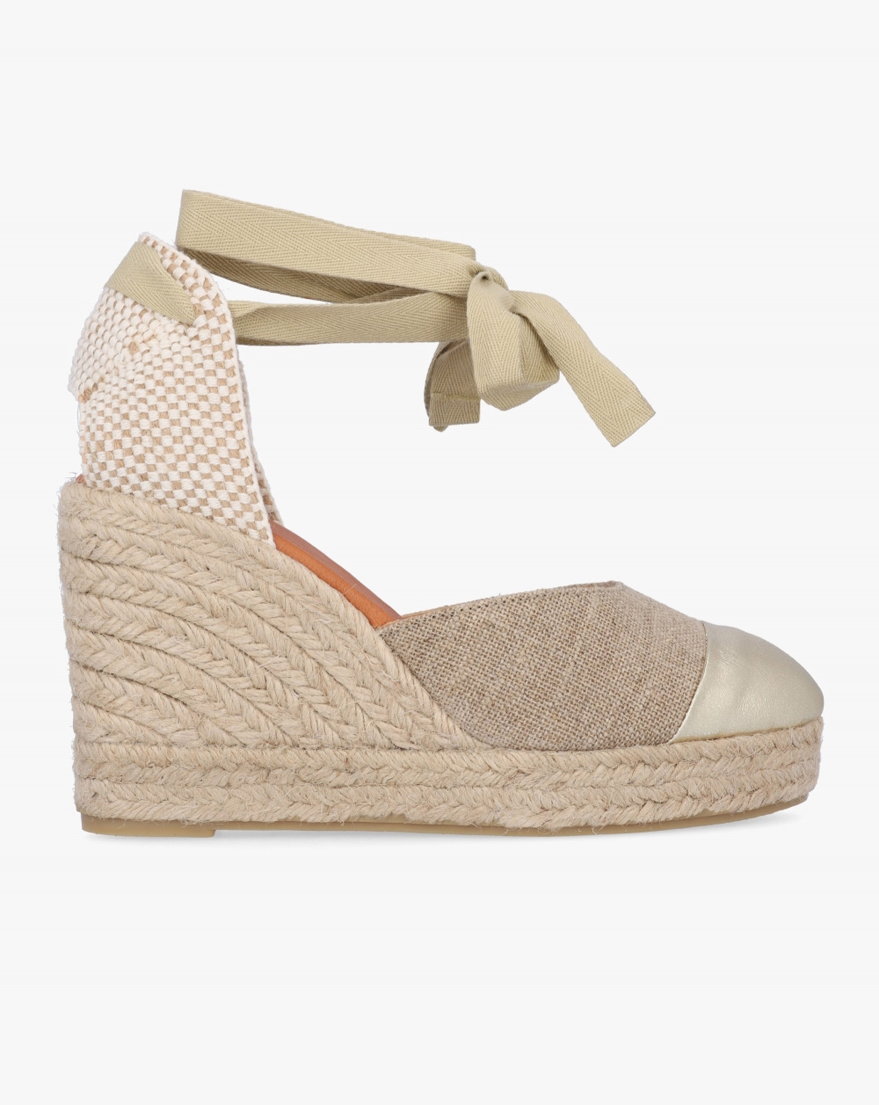 New In - Daniel Kendall Beige Wedge Espadrilles