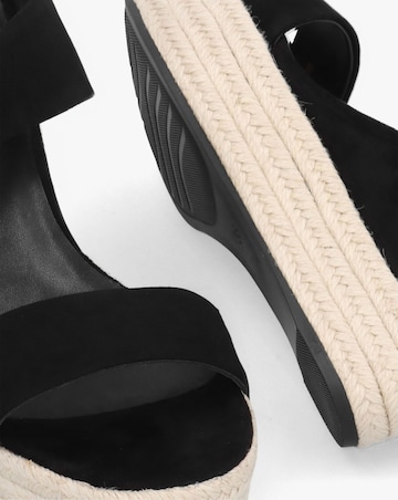 Daniel Regina Black Suede Wedge Mules Standard Fit