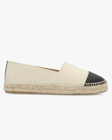 Daniel Joey Cream Leather Toe Cap Espadrilles Standard Fit