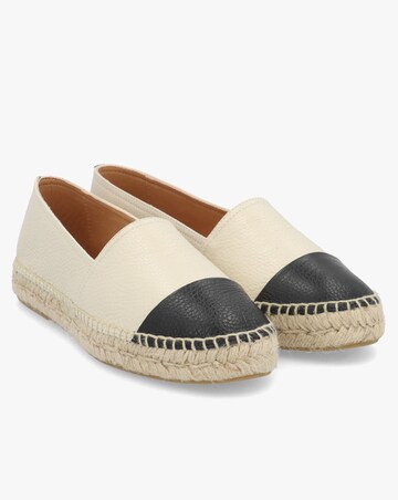 Daniel Joey Cream Leather Toe Cap Espadrilles Standard Fit