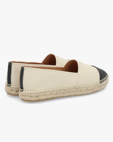 Daniel Joey Cream Leather Toe Cap Espadrilles Standard Fit