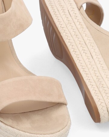 Daniel Regina Beige Suede Wedge Mules Standard Fit