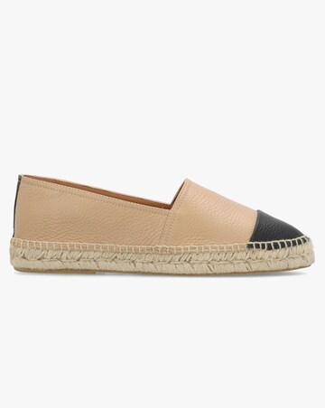Daniel Joey Nude Leather Toe Cap Espadrilles Standard Fit