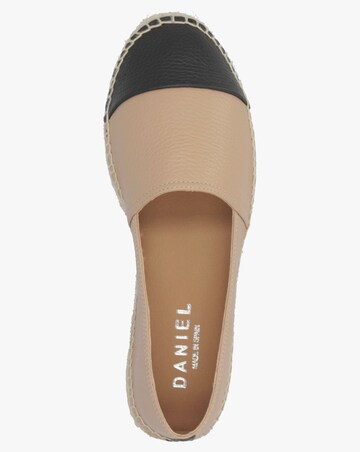 Daniel Joey Nude Leather Toe Cap Espadrilles Standard Fit